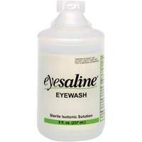 Bouteilles de solution saline pour douche oculaire, Bouteille Plein, 8 oz Stor-it Systems