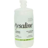 Bouteilles de solution saline pour douche oculaire, Bouteille Plein, 32 oz Stor-it Systems