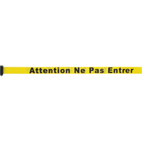 Cartouche de ruban pour assembler votre propre barri&egrave;re de contr&ocirc;le des foules, Attention ne pas entrer, 7', Ruban Jaune Stor-it Systems