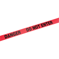 Standard Barricade Tape, English, 3" W x 1000' L, 2 mils, Red SED026 | Stor-it Systems
