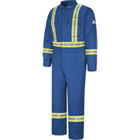 Flame-Resistant Premium Coveralls with Reflective Trim, Size 38, Royal Blue, 12.2 cal/cm² Stor-it Systems