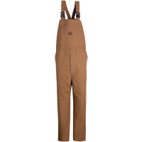 Flame-Resistant Duck Lined Bib Overalls, Medium, Brown Stor-it Systems