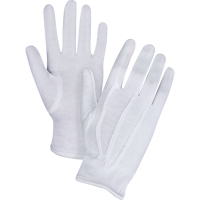 Parade/Waiter's Gloves, Cotton, Hemmed Cuff, Small SEE793 | Stor-it Systems