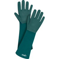 Gants verts &agrave; double enduit, 18" lo, PVC, Doublure en Jersey de coton, 70 mils Stor-it Systems