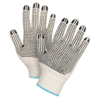 Heavyweight Double-Sided Dotted String Knit Gloves, Poly/Cotton, Double Sided, 7 Gauge, X-Large SEE946 | Stor-it Systems