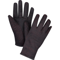 Jersey Gloves, Large, Brown, Red Fleece, Slip-On SEE949 | Stor-it Systems