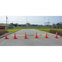 C&ocirc;ne de signalisation, 28", Orange, Bande(s) r&eacute;fl&eacute;chissante(s) 4" & 6" Stor-it Systems