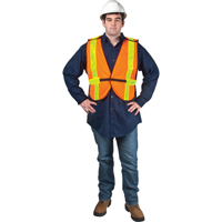 Veste de s&eacute;curit&eacute; d'usage standard, Orange haute visibilit&eacute;, Moyen, Polyester Stor-it Systems