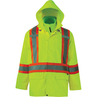 Journeyman 3-in-1 Safety Jackets, Polyester, High Visibility Lime-Yellow, Small Stor-it Systems