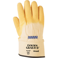 Gants Golden Grab-It II, 10/T-Grand, R&ecirc;vetement Latex de caoutchouc, Calibre 13, Enveloppe en Nylon Stor-it Systems