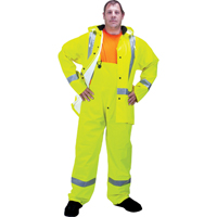 RZ900 Premium Traffic Rain Suit, Polyester/PVC, Medium, Lime-Yellow Stor-it Systems