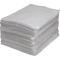 Premium Fine Fiber Sorbent Pads, Oil Only, 15" x 17", 25 gal. Absorbancy Stor-it Systems