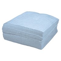 Premium Blue Bonded Sorbent Pads, Oil Only, 15" x 17", 8 gal. Absorbancy Stor-it Systems