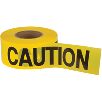 "Caution" Barricade Tape, English, 3" W x 1000' L, 1.5 mils, Black on Yellow SEK397 | Stor-it Systems