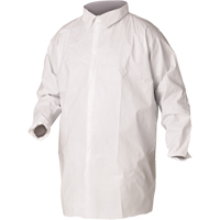 KleenGuard A20 Lab Coats, SMS, White, Large Stor-it Systems
