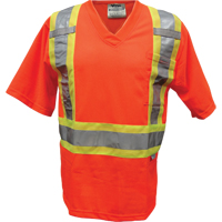 Mesh Safety T-Shirt, Polyester, Small, Orange Stor-it Systems