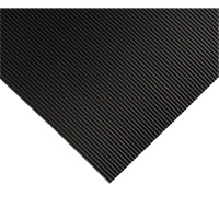 Corrugated Switchboard Matting No.702, 2' W x 10' L, 1/4" Thickness, Black, PVC Stor-it Systems