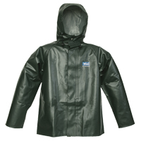 Journeyman Chemical Resistant Rain Jacket, Small, Green, Polyester/PVC Stor-it Systems