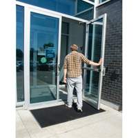 Outdoor Entrance Matting, Rubber, Scraper Type, Textured Pattern, 2' x 2-2/3', Black SFQ527 | Stor-it Systems