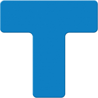 Marqueurs all&eacute;g&eacute;e/5S Armor Stripe, T, 6" lo x 6" la, Bleu, Plastique Stor-it Systems