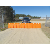 Traffic Barriers, Water-Filled, 62.25" L x 24" H, Orange SFU851 | Stor-it Systems