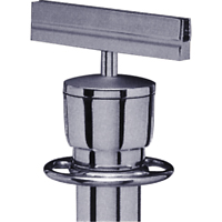Support d'enseigne pour poteau portable, Chrome satin&eacute; Stor-it Systems
