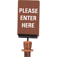 "Please Enter Here" Crowd Control Sign, 11" x 7", Plastic, English SG131 | Stor-it Systems