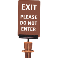 "Exit: Please Do Not Enter" Crowd Control Sign, 11" x 7", Plastic, English SG132 | Stor-it Systems