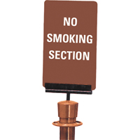 "No Smoking Section" Crowd Control Sign, 11" x 7", Plastic, English SG133 | Stor-it Systems