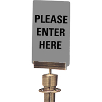 "Please Enter Here" Crowd Control Sign, 11" x 7", Plastic, English SG134 | Stor-it Systems