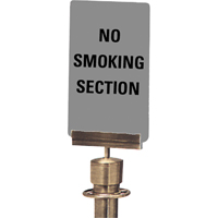 "No Smoking Section" Crowd Control Sign, 11" x 7", Plastic, English SG136 | Stor-it Systems
