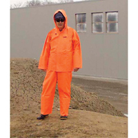 Hurricane Flame Retardant/Oil Resistant Rain Suits - Rainsuits, 4X-Large, High Visibility Orange Stor-it Systems