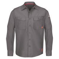 IQ Endurance&reg; Men's Work Shirts, Small, Grey Stor-it Systems