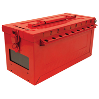 Petit boîtier verrouillable pour groupe, Rouge Stor-it Systems
