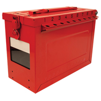 Grand boîtier verrouillable pour groupe, Rouge Stor-it Systems