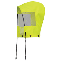 6037H Hood for Traffic Control Waterproof Safety Jacket, High Visibility Lime-Yellow, Polyester Stor-it Systems