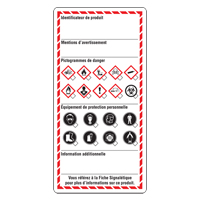 &eacute;tiquettes pour le milieu de travail, Papier cartonn&eacute;, 3" la x 6" h, Français Stor-it Systems
