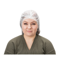 Pleated Bouffant Cap, Polypropylene, 19", White Stor-it Systems