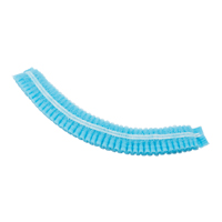 Pleated Bouffant Cap, Polypropylene, 21", Blue Stor-it Systems
