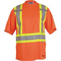 Viking&reg; Safety T-Shirt, Polyester, Small, High Visibility Orange Stor-it Systems