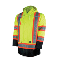 Parka de s&eacute;curit&eacute; doubl&eacute;, Jaune lime haute visibilit&eacute;, Grand Stor-it Systems