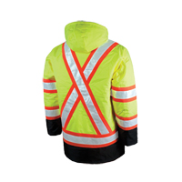 Parka de s&eacute;curit&eacute; doubl&eacute;, Jaune lime haute visibilit&eacute;, Grand Stor-it Systems