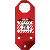 Stopout<sup>®</sup> OSHA Danger Aluma-Tag™ Locked Out Do Not Operate Hasp, Red SGH860 | Stor-it Systems