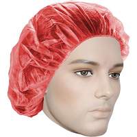 Bonnets bouffants, Polypropyl&egrave;ne, 21", Rouge Stor-it Systems