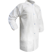 Disposable Lab Coat, Polypropylene, White, Medium SGI459 | Stor-it Systems