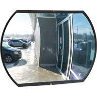 Roundtangular Convex Mirror with Bracket, 18" H x 26" W, Indoor/Outdoor SGI558 | Stor-it Systems
