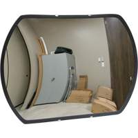 Roundtangular Convex Mirror with Bracket, 12" H x 18" W, Indoor/Outdoor SGI561 | Stor-it Systems