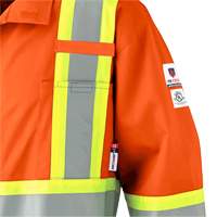 7702 Combinaison de s&eacute;curit&eacute; haute visibilit&eacute; ignifuge, Taille 36, Orange Stor-it Systems