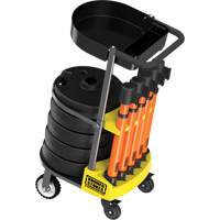 PLUS Barrier Post Cart Kit with Tray, 75' L, Metal, Orange SGI810 | Stor-it Systems