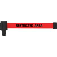 Cassette de banni&egrave;re PLUS, Restricted Area, 15', Ruban Rouge Stor-it Systems